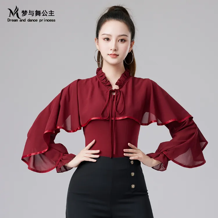 摩登舞新款舞衣国标舞服装成人连体舞蹈服女表演服修身舞蹈练功服