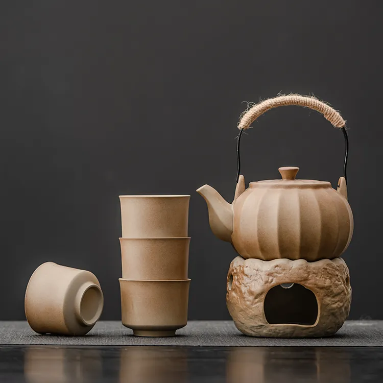 温茶炉煮茶壶养生泡茶壶蜡烛底座保温暖茶器粗陶陶瓷茶具配件茶道