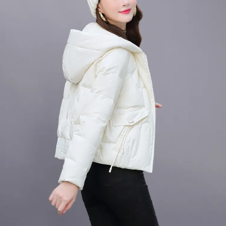 白色羽绒服女短款2025冬季新款小个子高端洋气加厚白鸭绒爆款外套