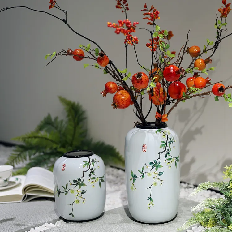 芙菡居品中式陶瓷花瓶摆件中国风花艺高端室内创意大号简约花瓶