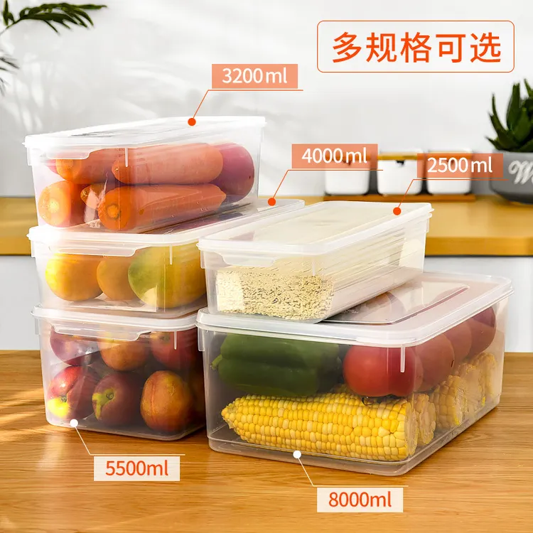 冰箱收纳盒厨房蔬菜保鲜盒食品级密封盒鸡蛋储物盒透明冷冻盒