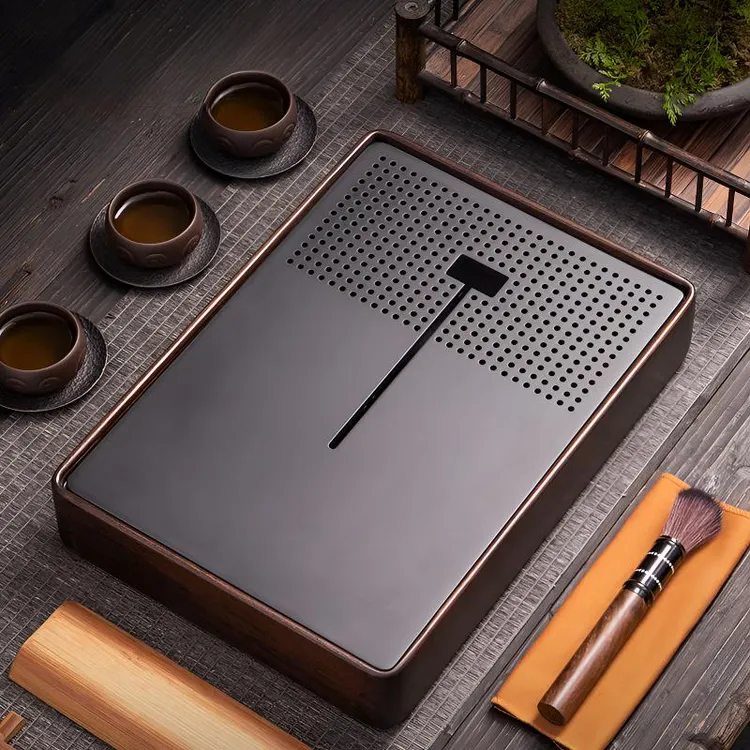 2025新款茶盘高端电木实木轻奢家用功夫茶具蓄储水式干泡台托盘
