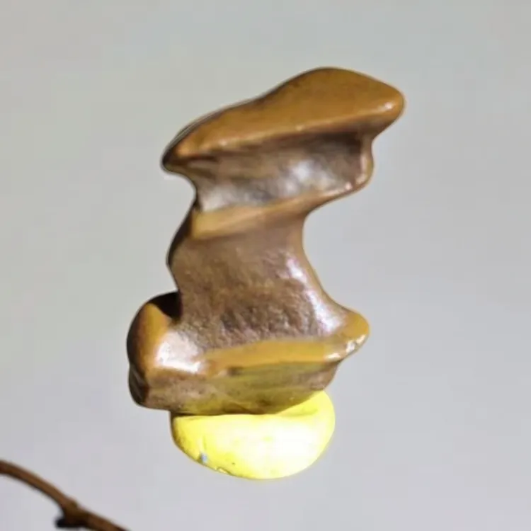 新疆戈壁老坑熟泥  小手把件 精致小笔架