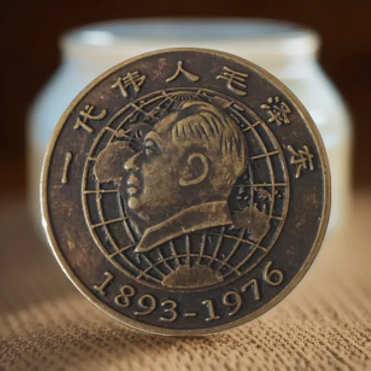 铜胸针 老款毛主席像章徽章胸针纪念章铜章复古怀旧老式做旧仿古