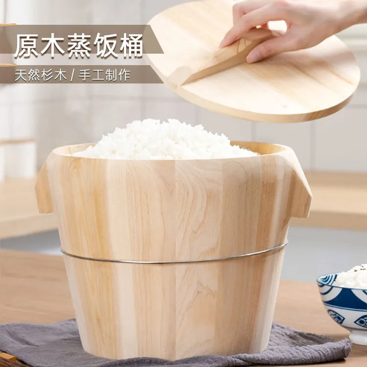 【粉丝专享】蒸饭木桶甑子手工家用神器大号纯手工商用木饭桶杉木制商品图