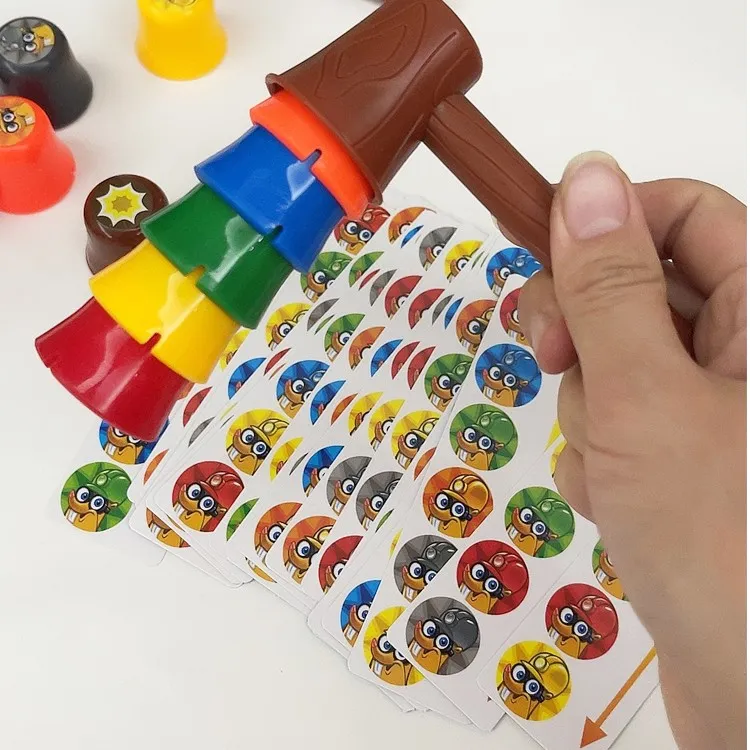 益智早教打地鼠速叠杯幼儿园儿童锻炼思维逻互动游戏竞技桌游玩具