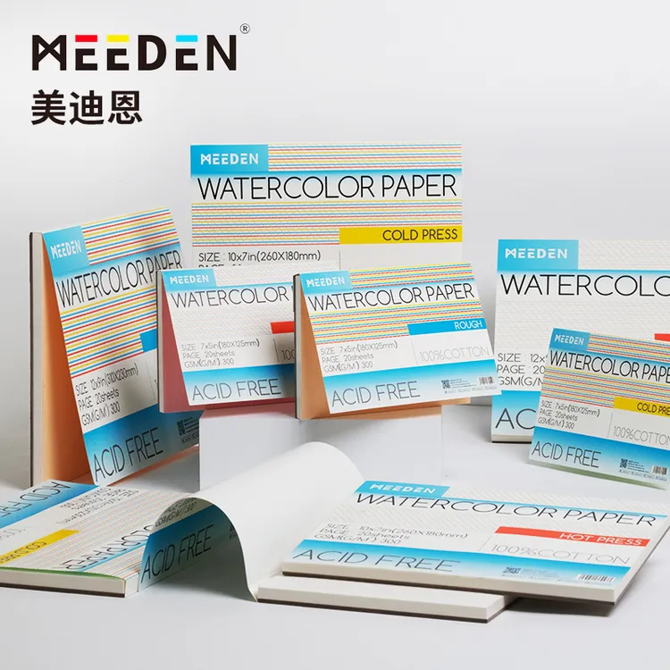 MEEDEN美迪恩水彩本全棉随身美术生绘画水彩纸速写素描本儿童涂色