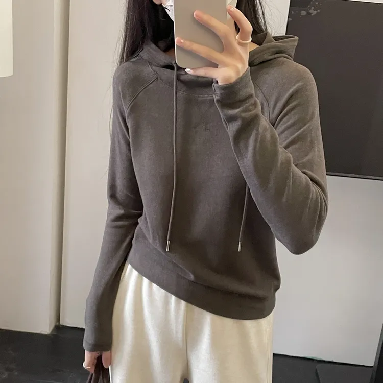 「巨舒服 双面慕丝绒 」柔软加厚帽衫秋冬韩版显瘦百搭连帽卫衣T096