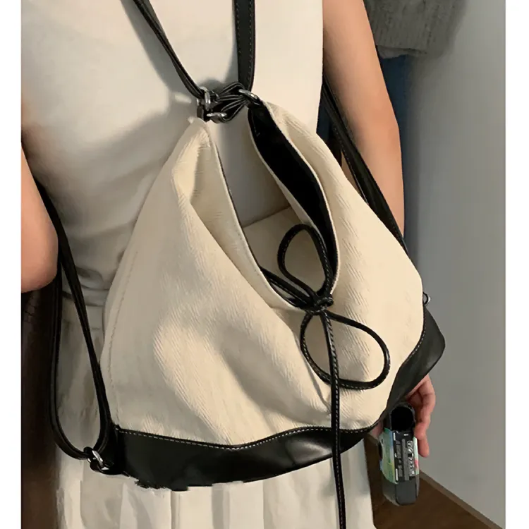 韩国小众帆布托特包女2025新款通勤时尚手提包百搭单肩斜挎双肩包