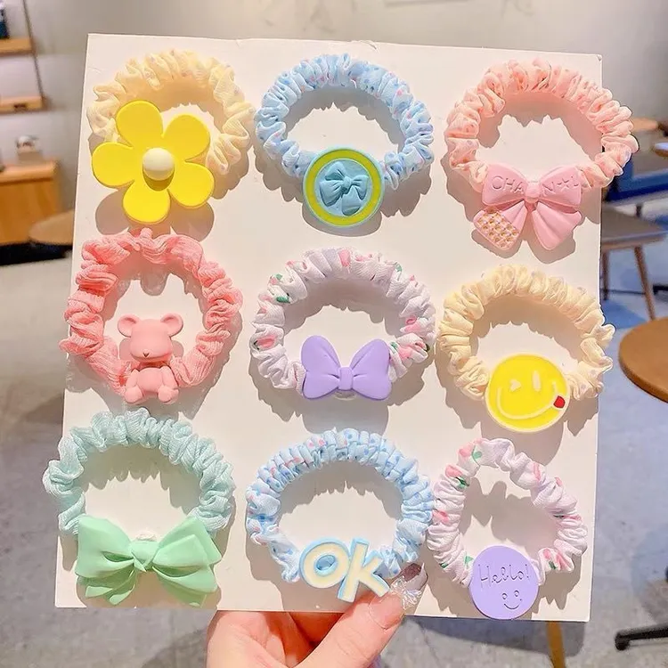 韩版儿童扎头发橡皮筋可爱女童大肠发圈头绳宝宝不伤发弹性好发绳