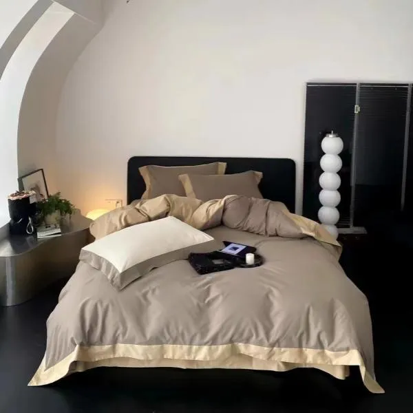 【Uprise艾帛】标准100S长绒棉超柔陶瓷磨毛轻奢设计师四件套简约