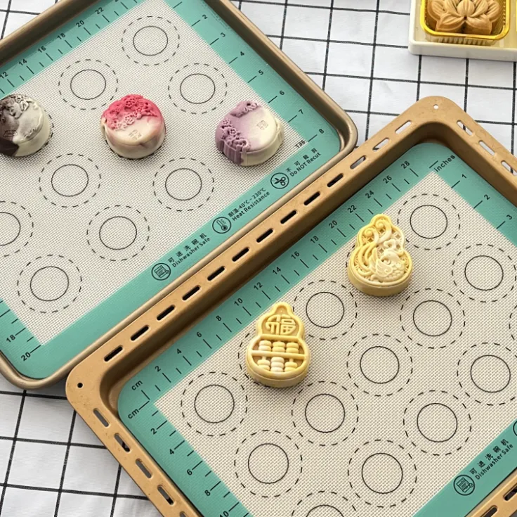 耐高温硅胶烤垫正方形泡芙马卡龙烤垫烤箱烤盘烘焙用具反复使用