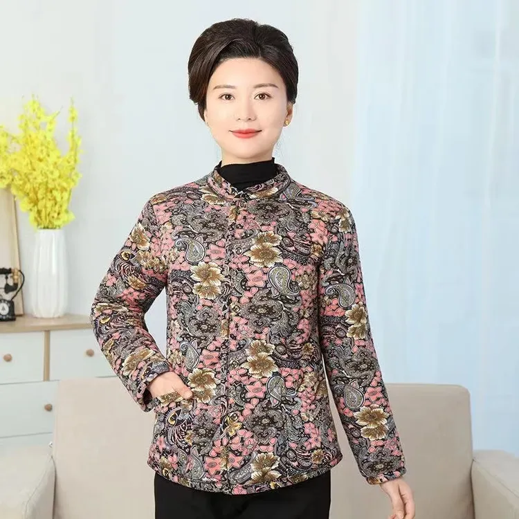 【反季清仓】加厚外穿驼色棉中老年棉衣棉袄宽松冬季棉服奶奶加绒