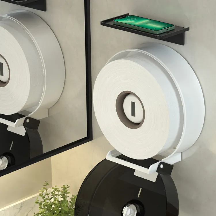 厕所大卷纸盒酒店公共卫生间壁挂式纸巾盒洗手间擦手纸盒免打孔