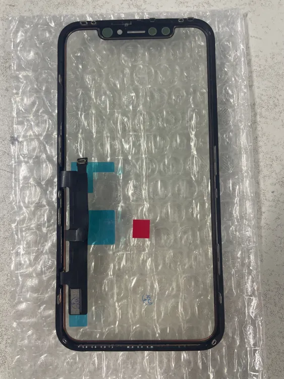 适用于手机XR维修源拆触摸屏，贴膜灵敏，贴好干胶通用玻璃盖板黑色