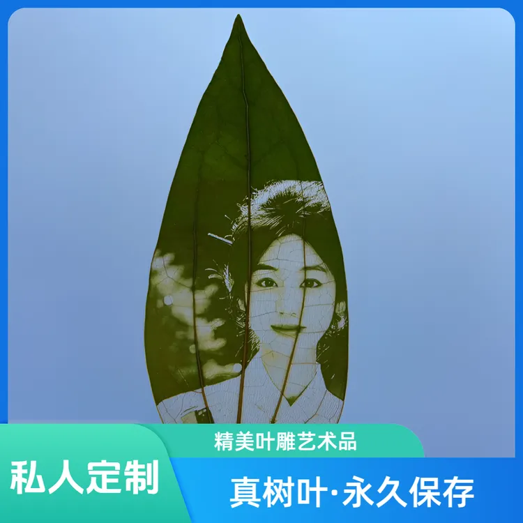 叶雕树叶画精美礼品私人定制照片画居家办公摆件送女朋友送老婆爱