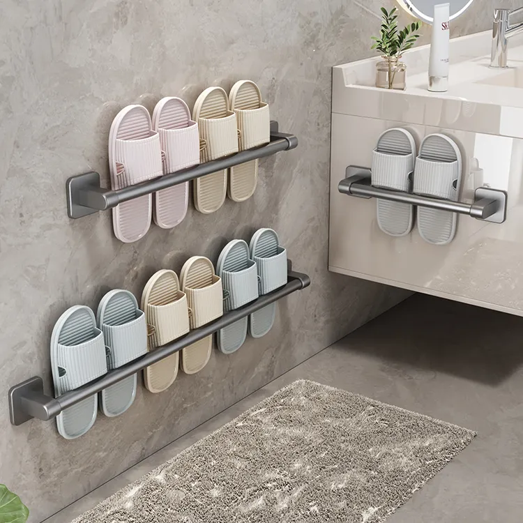 浴室拖鞋沥水架免打孔卫生间壁挂式鞋子墙上壁挂沥水挂架收纳神器