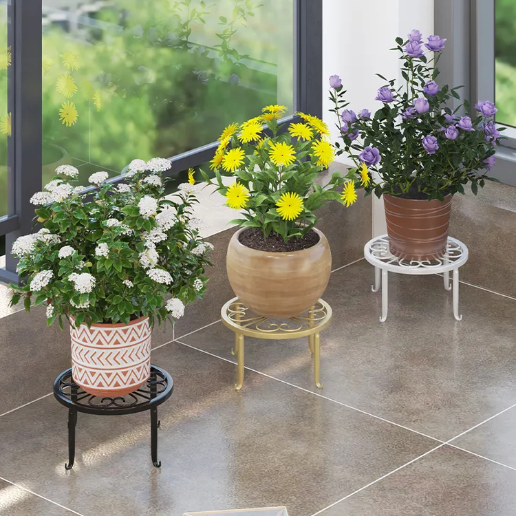 花架腿凳子欧式铁艺多层室内绿萝花架子客厅阳台花凳单独垫高花盆