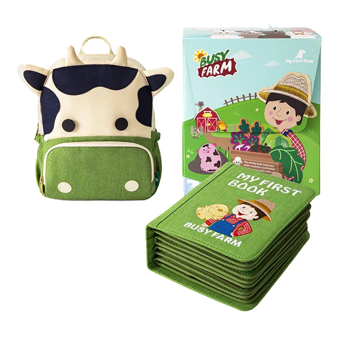 MYFIRSTBOOK农场款布书宝宝益智玩具婴幼儿早教启蒙趣味故事绘本