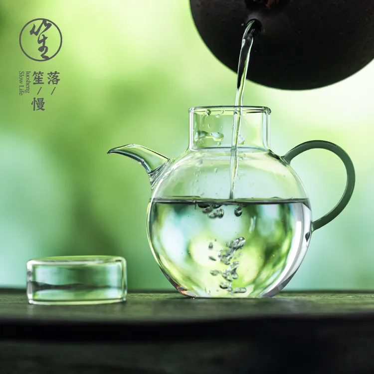 落笙玻璃泡茶壶家用新款加厚小容量纯手工高档专用养生水壶茶具器