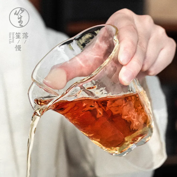 落笙玻璃公道杯加厚高档分茶器日式耐热大容量茶海单个手工茶配件