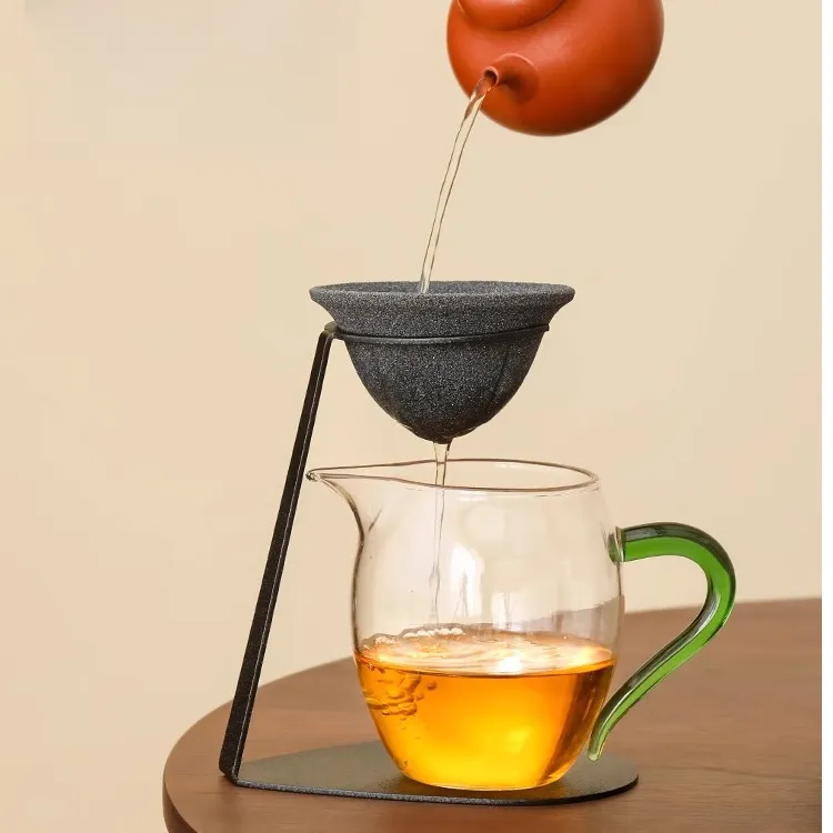 陶瓷无孔茶漏家用泡茶一体滤器咖啡过陶瓷茶具公道杯茶滤茶道配件商品图