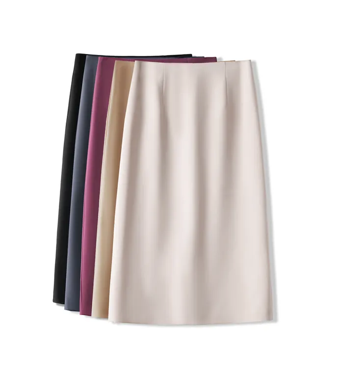 【长60/72/后开叉秋季职业西装面料裙子女款爆款2025新款半身裙