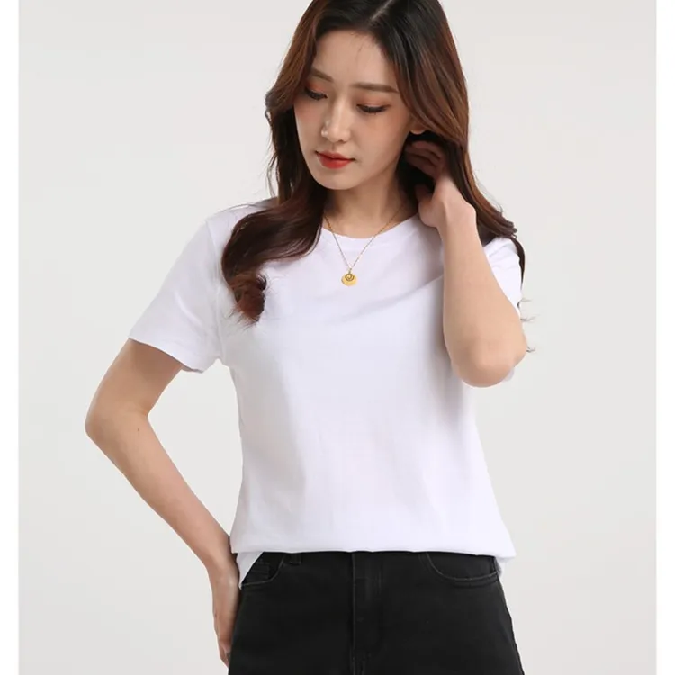 宽松版 80支双面丝光棉长绒棉  t恤女短袖  夏季L705 706