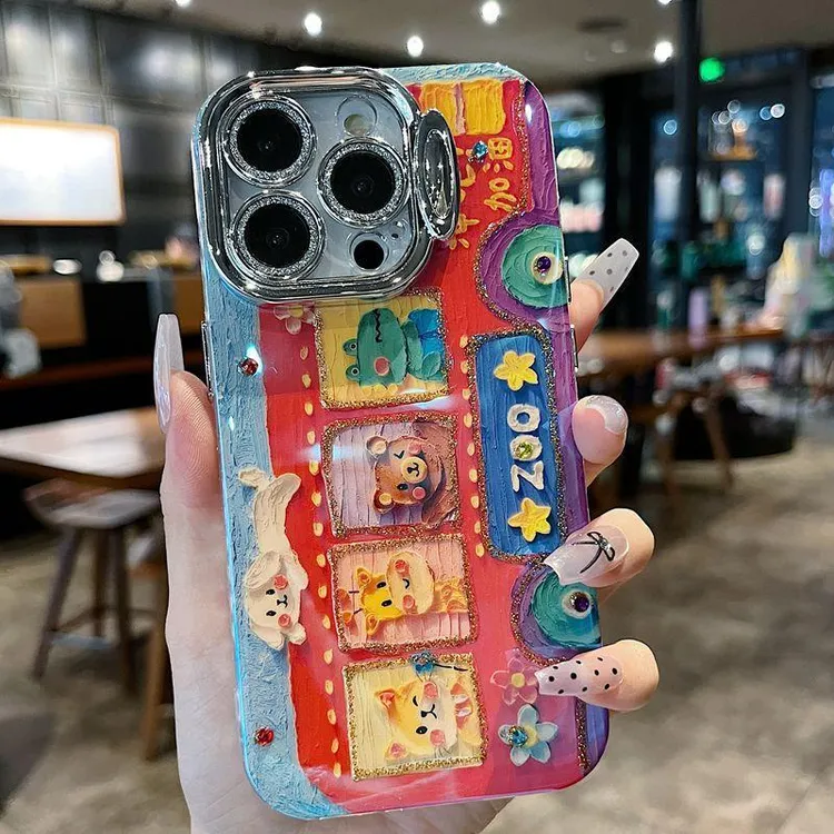 【送闪钻镜头膜】适用苹果iPhone16新款手机壳复古创意闪钻镜头ins