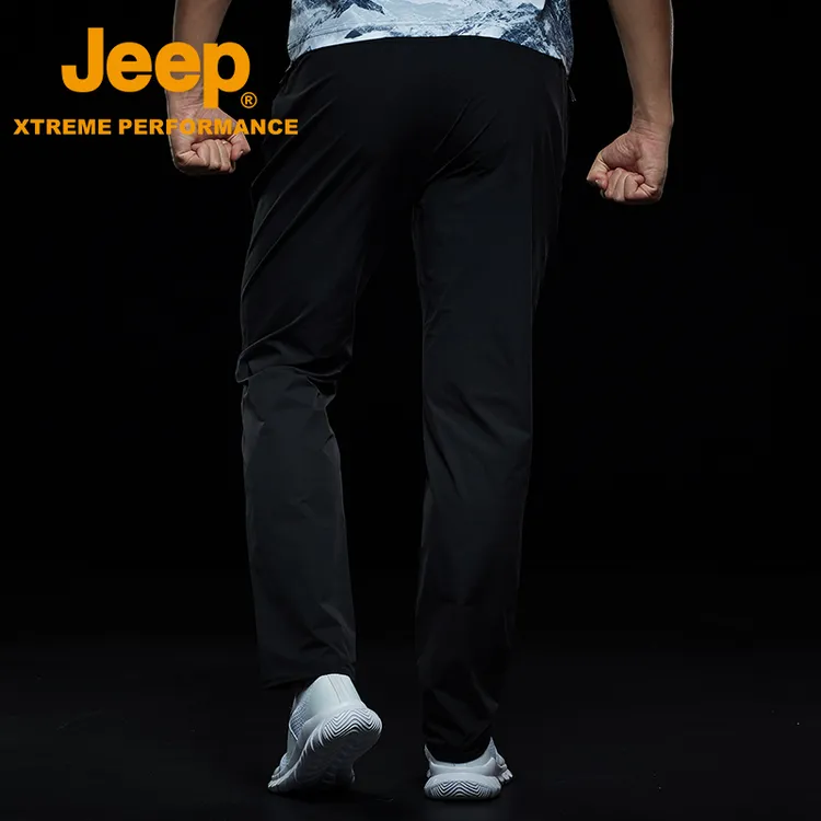 JEEP/吉普JEEP吉普男式徒步长裤直筒休闲薄款宽松轻薄弹力运动