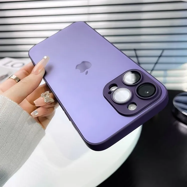 苹果12手机壳iPhone11直边12pro新款磨砂玻璃14pro Max防摔全包保