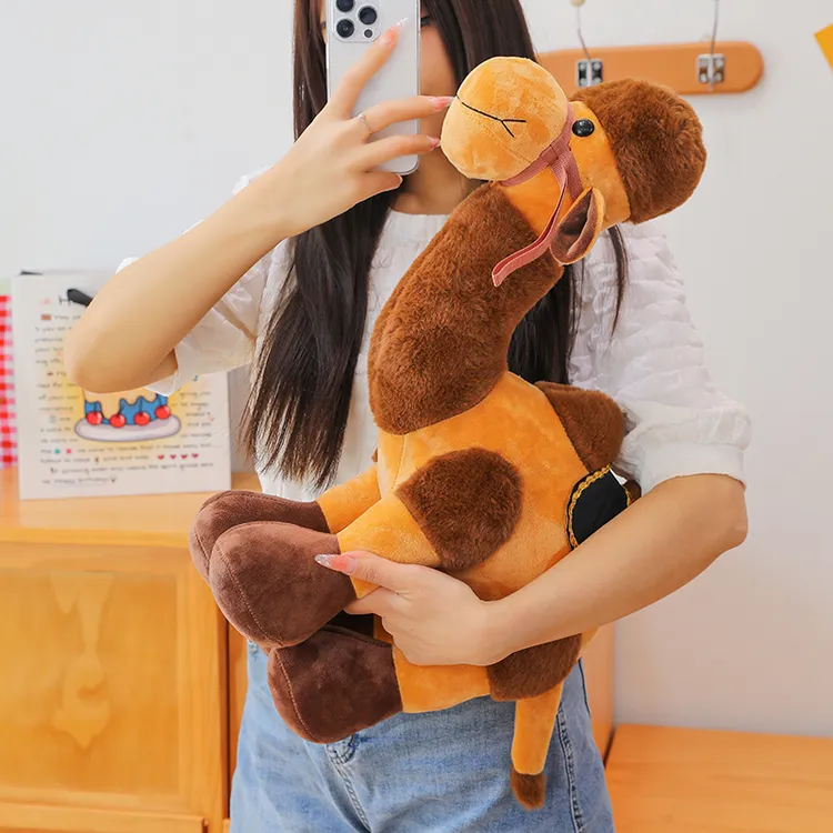 骆驼玩偶敦煌纪念品公仔双峰驼玩偶羊驼毛绒玩具女新年七夕节礼物