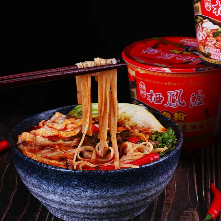 湖南速食方便粉栖凤渡鱼粉米粉肉酱米线夜宵正宗美食嗦粉豆油猛辣