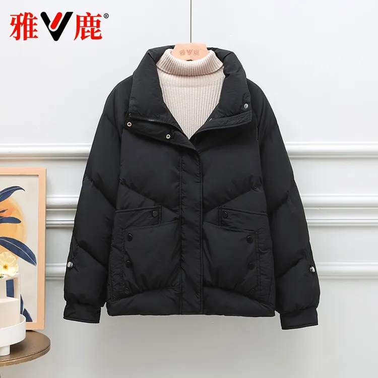 雅鹿2025新款轻薄羽绒服女反季时尚百搭纯色保暖舒适休闲女士外套