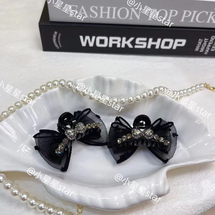 高级感蝴蝶结公主小抓夹气质甜美刘海侧边夹发夹