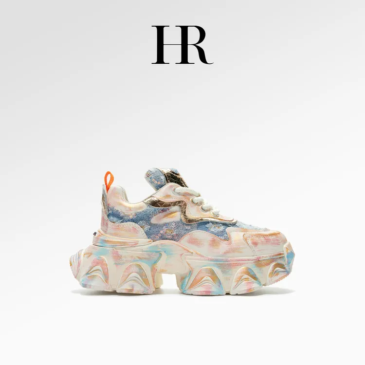 HR/赫莲娜【街头涂鸦】潮流秋季老爹鞋新款休闲女鞋涂鸦潮牌运动鞋