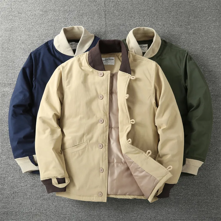 美式棉服冬季M43内胆夹克夹棉棒球服外套 男士休闲棉衣保暖小棉袄