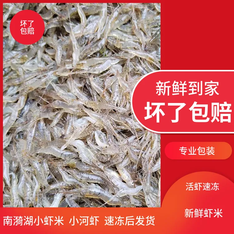1斤装小河虾冻虾活冻现冻小白虾草虾明虾青虾虾米可食用补钙