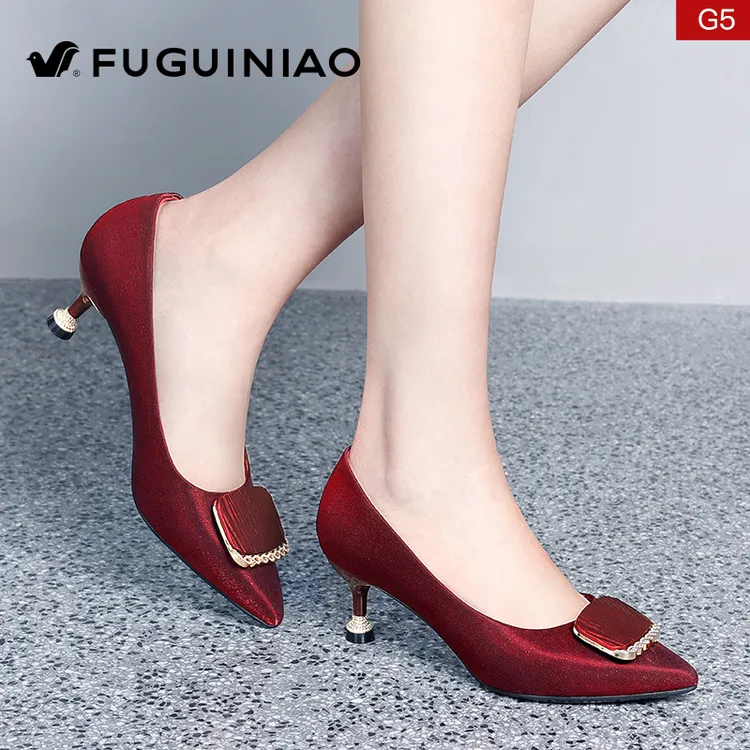富贵鸟0576配旗袍的高跟鞋妈妈款婚宴鞋喜婆婆穿的鞋子喜庆不累脚
