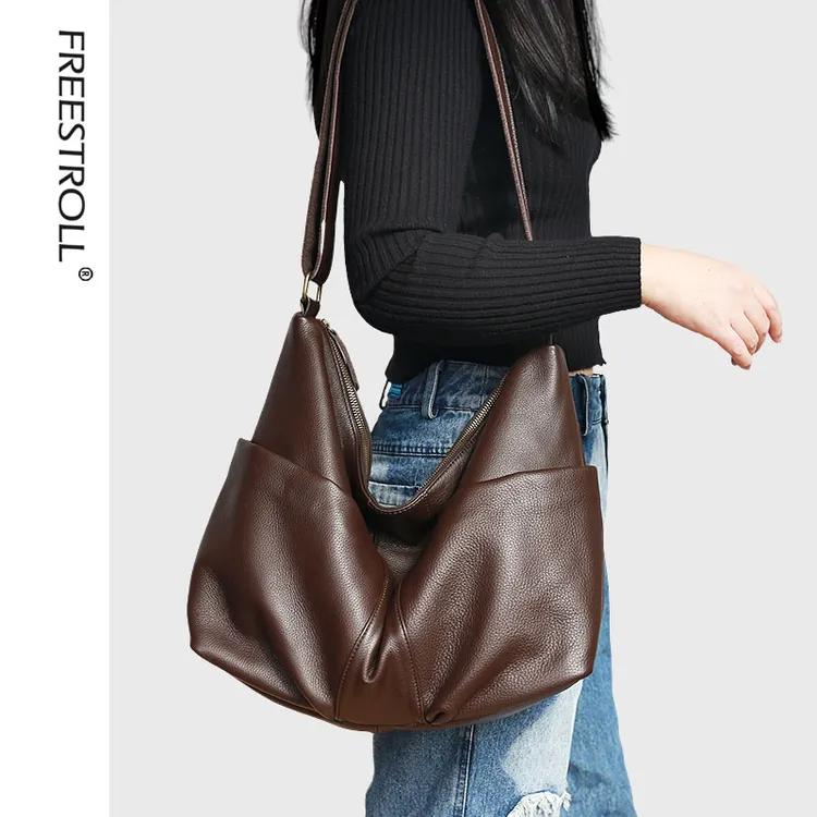 慵懒真皮女包女包单肩大包上班通勤旅游大百搭女款挎包女大容量