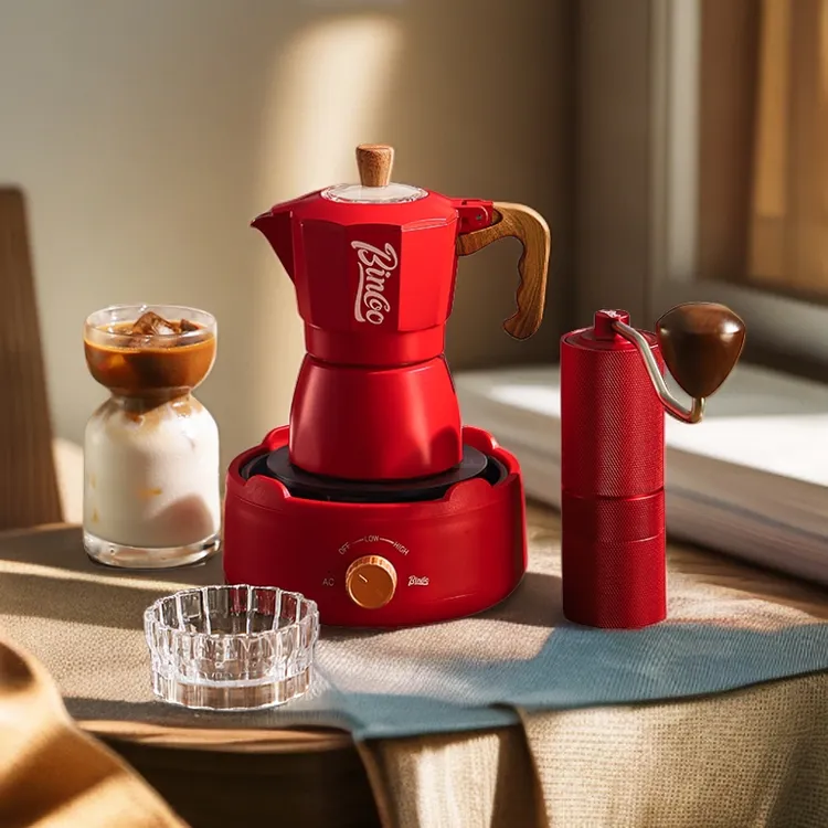 Bincoo双阀摩卡壶意式咖啡壶萃取器具杯特浓缩家用便携式户外套装