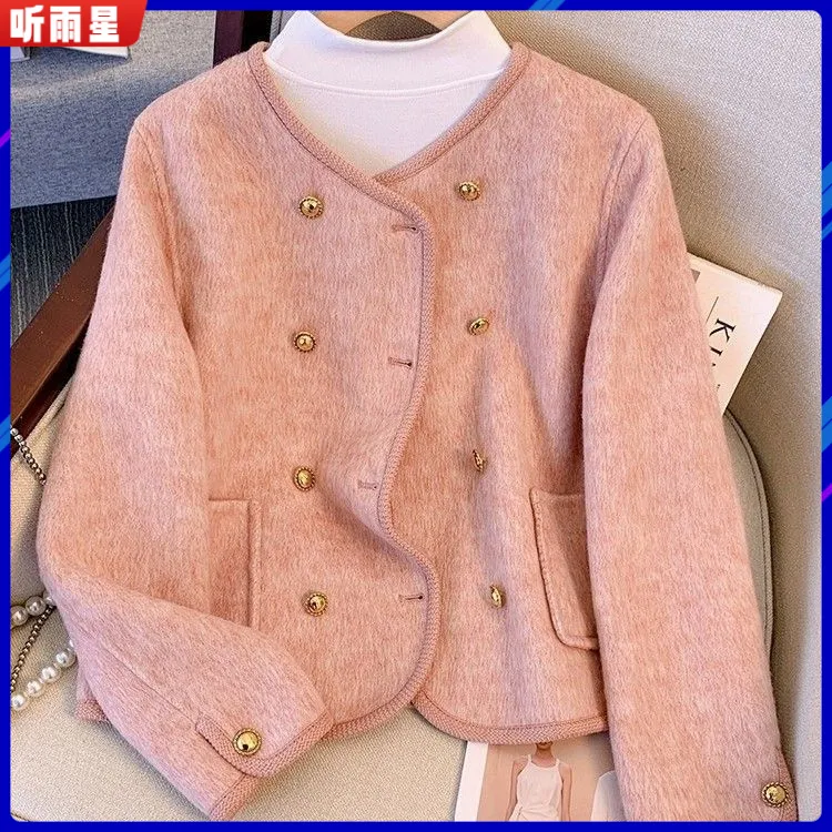 l法式大衣2024秋冬新款小香风毛呢外套洋气短款外穿上衣女时尚爆1