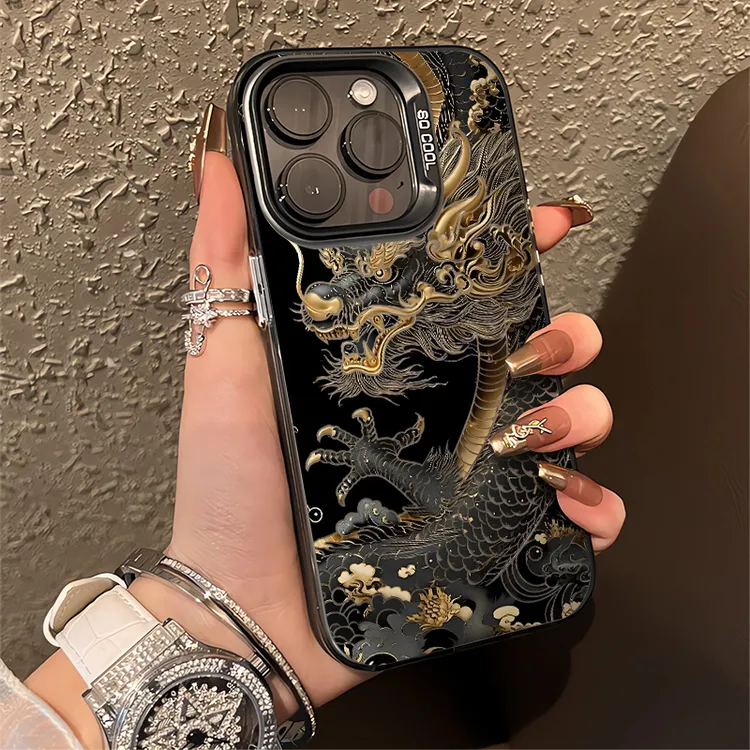 适用于iPhone16华为OPPO小米VIVO高颜值个性彩银壳手机壳KA0235