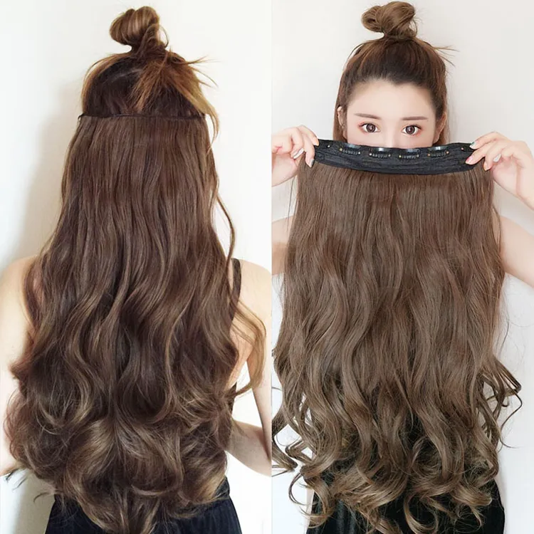 全真发接发片假发女长发蓬松增发量大波浪卷隐形无痕一片式假发片