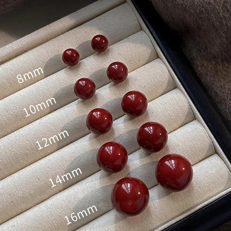 合金耳饰 安可拉耳饰无耳洞耳夹耳骨夹耳环红色新年本命年耳钉女