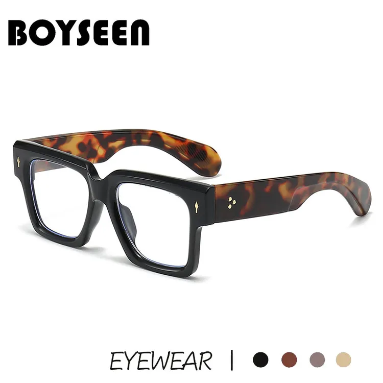 韩版大框防蓝光眼镜男秋冬复古琥珀色眼镜框通勤休闲可配近视老花