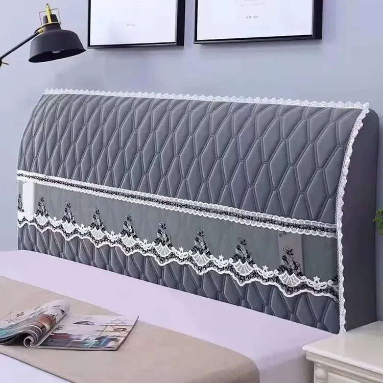 简约床头罩全包软包床靠背套夹棉加厚防撞头实木皮床头防尘保护罩