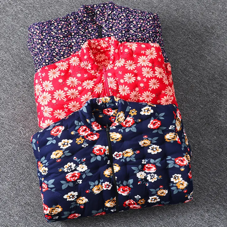 女士花棉袄棉花手工制作妈妈奶奶过冬上衣东北加厚保暖冬季必备