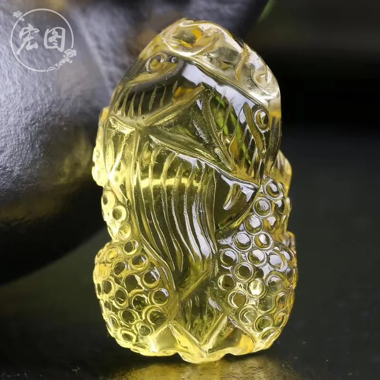 天然黄水晶貔貅吊坠财缘黄色皮丘挂件项链男女款时尚个性饰品礼物