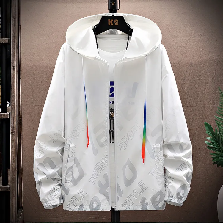 2025夏新款青年防紫外线高中生男孩防晒衣薄型夹克运动休闲潮流款